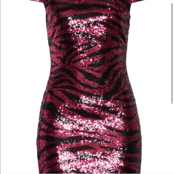 Alice + Olivia Tiger Sequin Mini Dress NWT Prom - Picture 12 of 13